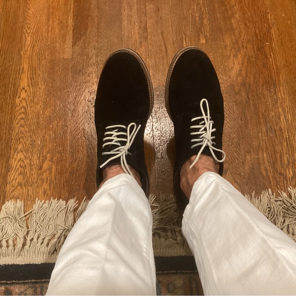 Black WalkOver Suede Derbys 8M - Picture 5 of 6